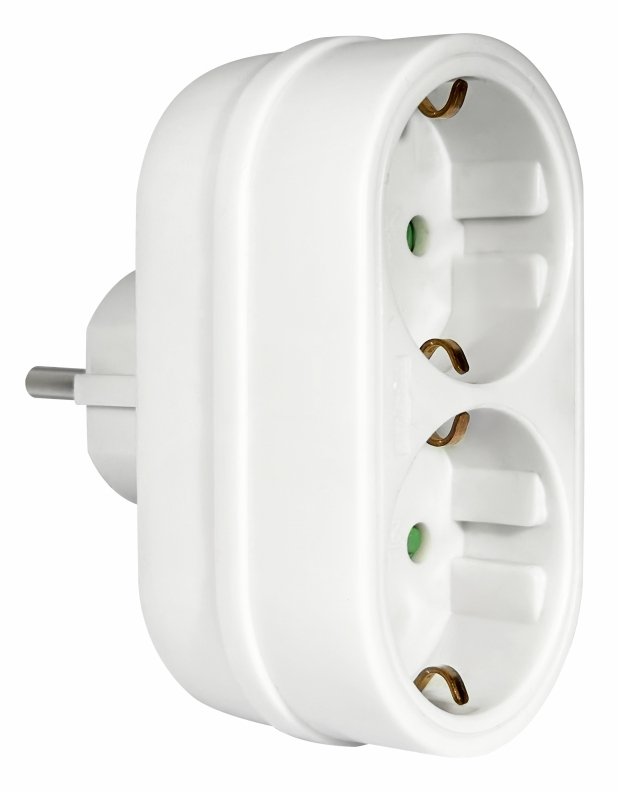 ELP33201 ELP33201 | ELP33201 | ΑΝΤΑΠΤOΡΑΣ SCHUKO → 2Θ SCHUKO x16A max:3680W IP20 ΛΕΥΚΟ ELVHX - Image 1