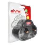 ELP34202 | ELP34202 | ΑΝΤΑΠΤOΡΑΣ ΜΕ ΔΙΑΚ. SCHUKO → 2Θ SCHUKO max:3680W IP20 ΜΑΥΡΟ ELVHX - Image 2