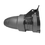 ELP45002 | ELP45002 | ΦΙΣ SCHUKO 16Α ΛΑΣΤΙΧΕΝΙΟ ΘΗΛΥΚΟ IP44 ΜΑΥΡΟ ELVHX