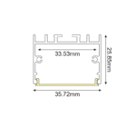 CORA ΠΡΟΦΙΛ ΑΛΟΥΜΙΝΙΟΥ P217 ΜΕ ΟΠΑΛ PC ΚΑΛΛΥΜΑ 2m/pc ACA - Image 2