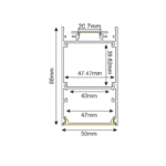SIEN ΠΡΟΦΙΛ ΑΛΟΥΜΙΝΙΟΥ P288U ME ΟΠΑΛ PC ΚΑΛΥΜΜΑ 2m/pc ACA - Image 2