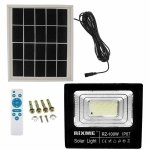 Led Αδιάβροχος Ηλιακός Προβολέας 100W 12480LM με Πάνελ και Τηλεχειριστήριο Rixme RZ-100W