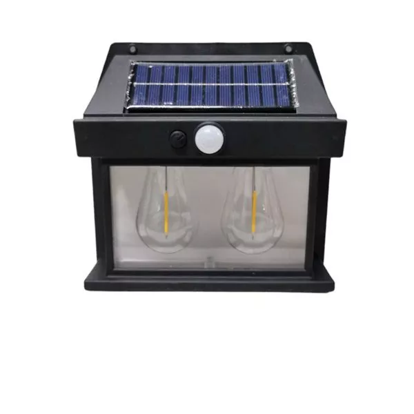 SN23521-83 Ηλιακό Φωτιστικό LED με 2 Λάμπες Μαύρο χρώμα - Image 1