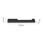 Inlight Φωτιστικό LED 18W 3CCT για μαγνητική ράγα σε μαύρη απόχρωση D:32,8X2,2X4,3cm (TM0060-Black) - Image 2