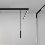 Inlight Κρεμαστό φωτιστικό LED 10W 3CCT για μαγνητική ράγα σε μαύρη απόχρωση D:3X40cm (TM0130-Black) - Image 2