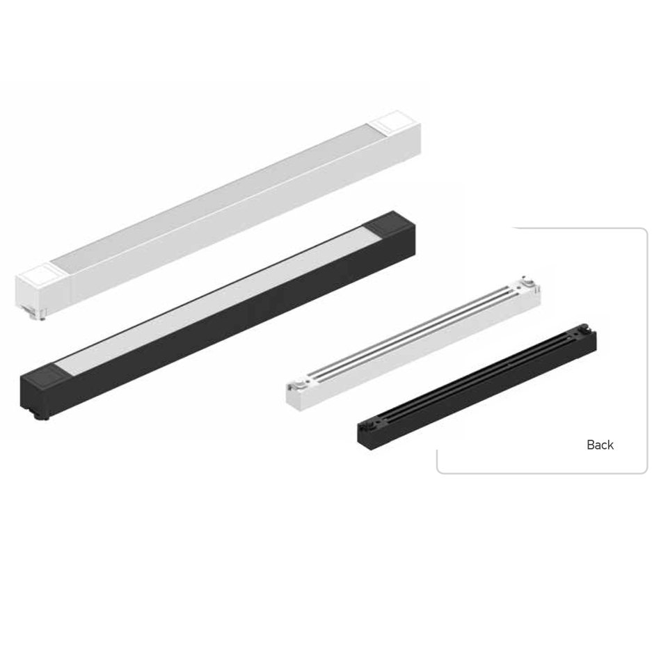 T02701-BL-WH InLight Γραμμικό φωτιστικό LED 35W 4000K για μονοφασική ράγα σε μαύρη απόχρωση D:47,5cmX3,3cm (T02702-BL) - Image 1