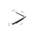 InLight Γραμμικό φωτιστικό γωνία LED 24W 4000K για μαγνητική ράγα σε μαύρη απόχρωση D:30cmX30cm (T05702-BL) - Image 2