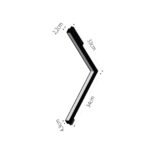 InLight Γραμμικό φωτιστικό γωνία LED 24W 3000K για μαγνητική ράγα σε μαύρη απόχρωση D:30cmX30cm (T05801-BL) - Image 2