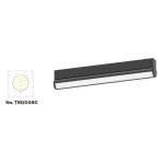 Inlight Γραμμικό Φωτιστικό LED 15W  3CCT 120°,για Μαγνητική Ράγα 220V  σε μαύρη απόχρωση D: 33,4x6x3,3cm (TM20080)