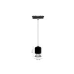 Inlight Κρεμαστό Φωτιστικό LED 7W 3CCT για Ultra-Thin μαγνητική ράγα σε μαύρη απόχρωση D:6,2X11cm (TMU0250-Black) - Image 2
