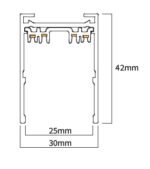 InLight Μαγνητική ράγα 220V με κάλυμμα μαύρη D:2m (TRM20012) - Image 2
