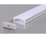 Προφίλ Αλουμινίου Ασημί Για Led Ταινίες L=2m 30*10mm Γαλακτερό Κάλυμμα 5115 - Image 4