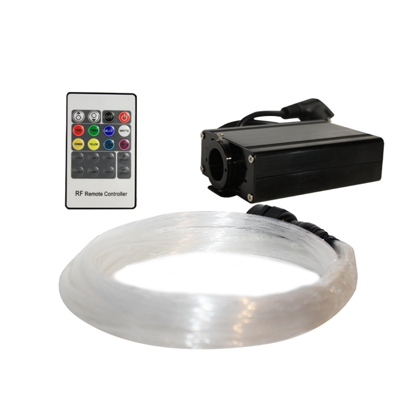 fib01 LED 16W FIBER OPTIC KIT 0,75mm 25x2-3-4-5m & RF REMOTE - Image 1