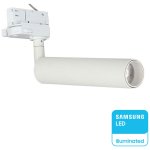V-TAC Φωτιστικό Σποτ Τριφασικής Ράγας LED COB 7W 230V 700lm 24° IP20 Samsung Chip Άσπρο Σώμα Φυσικό Λευκό 21351