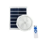 Led Dimmable Αδιάβροχο Ηλιακό Φωτιστικό Οροφής 200W με Τηλεχειριστήριο σε Ψυχρό - Θερμό και Φυσικό Λευκό Φωτισμό Rixme RZ.SLXD200W Λευκό