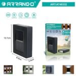 Αδιάβροχο Ηλιακό Επιτοίχιο Φωτιστικό με 4 SMD 4W και Ενσωματωμένο Πάνελ σε Ψυχρό Λευκό Φωτισμό Arrango AT48332 - Image 5