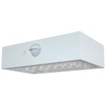 V-TAC Ηλιακό Επιτοίχιο Φωτιστικό Κήπου LED BRICK Up-Down 3W 350lm IP65 με Αισθητήρα Κίνησης PIR Ζεστό+Φυσικό Λευκό Άσπρο Σώμα 10306