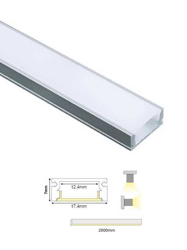 p109 LED ΠΡΟΦΙΛ ΑΛΟΥΜΙΝΙΟΥ ΜΙΝΙ ΜΕ ΟΠΑΛ ΚΑΛΥΜΑ ACA P109