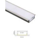 LED ΠΡΟΦΙΛ ΑΛΟΥΜΙΝΙΟΥ ΧΩΝΕΥΤΟ ΜΕ ΟΠΑΛ ΚΑΛΥΜΑ NORM ACA MODEL P119