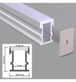Προφίλ αλουμινίου στεγανό FLOOR Μοντέλο - 2 μέτρα CE - ROHS - Image 2