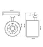 LED Tracklight 40W - 38W - 36W ODENSE Λευκό PHILIPS Driver 3-PHASE Ράγες - CRI+92 - Image 10