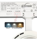LED TrackLight Τριφασικό 40W-30W Λευκό ROME GxTronic Ρυθμιζόμενη γωνία 24º-60º UGR13 CCT - Image 10