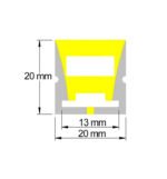 Προφίλ σιλικόνης FLEX 20-20 για ταινίες LED έως 12mm - Image 5