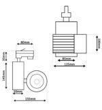 LED Tracklight 40W GRAZ Μαύρο BRIDGELUX Chip μονοφασικής ράγας - CRI +98 - CCT - Image 2