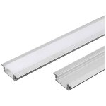 V-TAC Προφίλ Αλουμινίου για Ταινίες LED Χωνευτό 2000×24.7x7mm Ασημί 10320