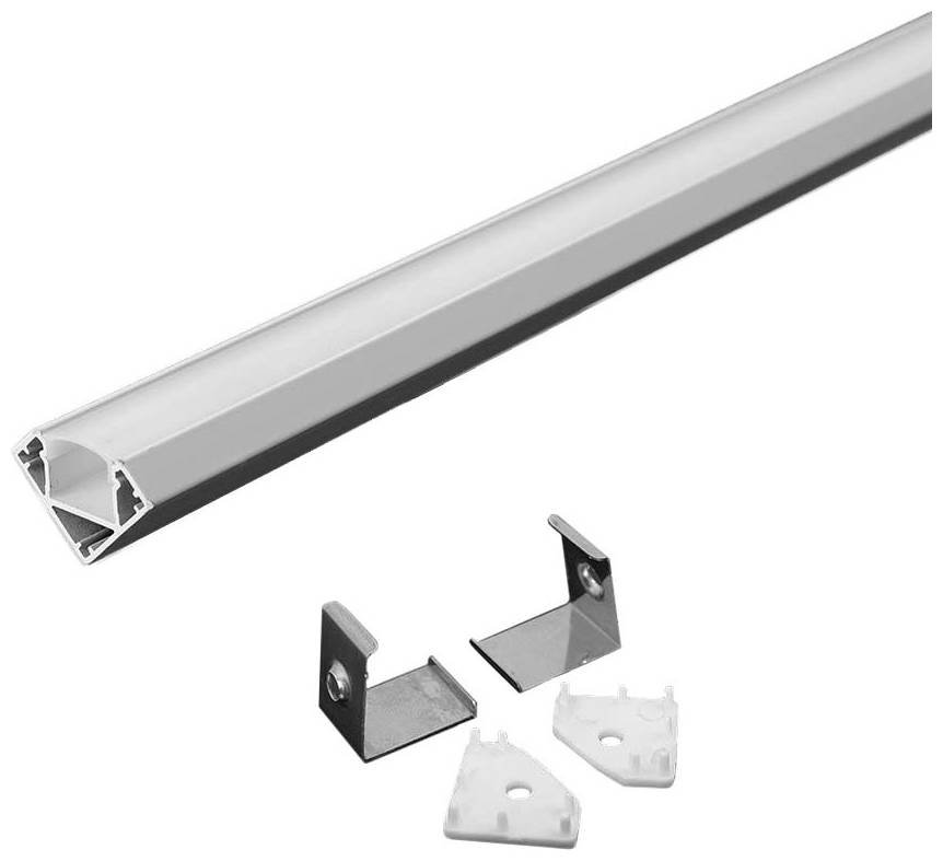 profil_alouminiou_goniako_2m_gia_tainies_led_12mm_aspro_me_galaktero_kapaki_3364_v-tac V-TAC Προφίλ Αλουμινίου Γωνιακό 2m για Ταινίες LED 12mm Άσπρο με Γαλακτερό Καπάκι 3364 - Image 1
