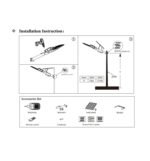 Solar Δρόμου Led PRO200W 6500K Panel 25W/Battery 20Ah - Image 4