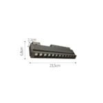 InLight Φωτιστικό LED 12W 4000K για μαγνητική ράγα σε μαύρη απόχρωση D:22cmX10,5cm (T01602-BL) - Image 2