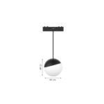 Inlight Κρεμαστό Φωτιστικό LED 6W 3CCT για Ultra-Thin μαγνητική ράγα σε μαύρη απόχρωση D:10X10cm (TMU0200-Black) - Image 2