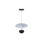 Inlight Κρεμαστό Φωτιστικό LED 5W 3CCT για Ultra-Thin μαγνητική ράγα σε μαύρη απόχρωση D:23X20cm (TMU0240-Black)
