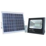 V-TAC LED Ηλιακός Προβολέας 16W Μαύρος Ψυχρό Λευκό 94008
