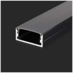 V-TAC Προφίλ αλουμινίου για ταινίες LED 2000 x 23.5 x 10mm μαύρο 2876 - Image 2
