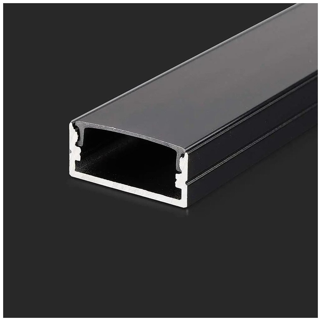 V-TAC Προφίλ αλουμινίου για ταινίες LED 2000 x 23.5 x 10mm μαύρο 2876 - Image 2