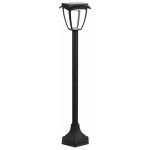 V-TAC Ηλιακό Φωτιστικό Κήπου Κολωνάκι LED 2W 110lm 170° Αδιάβροχο IP44 Επιδαπέδιο Ζεστό+Ψυχρό Λευκό Μαύρο Ματ Σώμα 2894